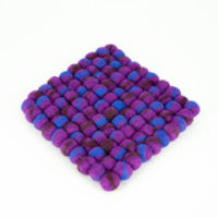 Topfuntersetzer Kiesel Violett quadratisch