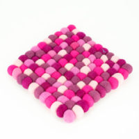 Topfuntersetzer Pink quadratisch