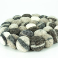 Topfuntersetzer Kiesel 1 Naturfarben rund 21x21cm