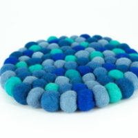 Topfuntersetzer Blautöne rund 20x20cm – Bild 3