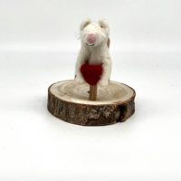 Fingerpuppe "Mäuschen Mike mit Herz"