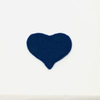Herz, 100% Schurwolle, Nachtblau, handgefilzt