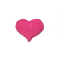 Herz, 100% Schurwolle, Pink, handgefilzt