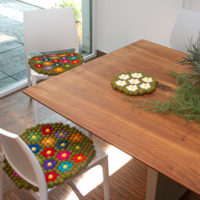 Stuhlauflage Flowerpower Moosgrün (NEU) – Bild 4