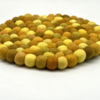 Topfuntersetzer, Gelbtöne rund 25 x 25 cm – Bild 2