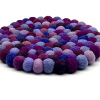 Topfuntersetzer, Beerentöne rund 24 x 24 cm