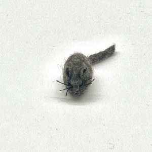 Filzmaus Dunkelgrau meliert, Größe S